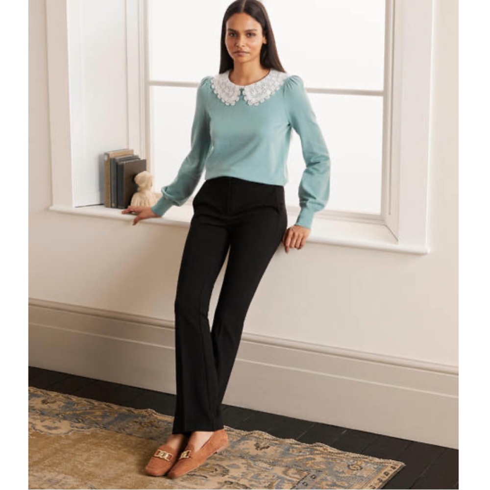 Boden Black Boot-Cut Pants